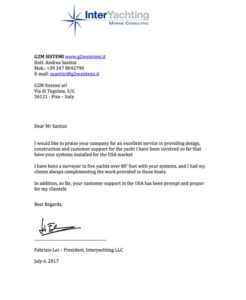 letter with reference for g2m by interyachting